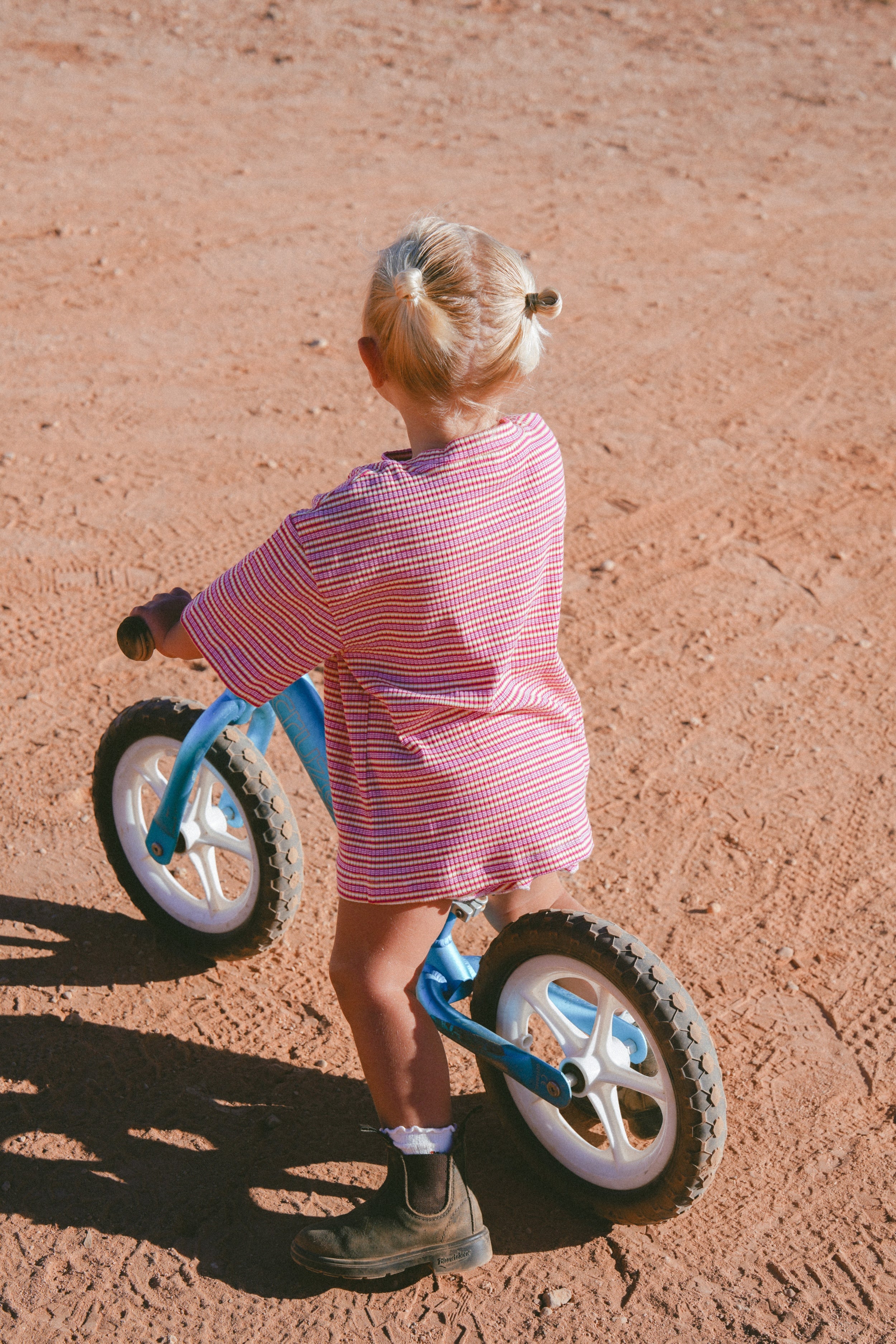 Basics Rib Set - Raspberry stripe