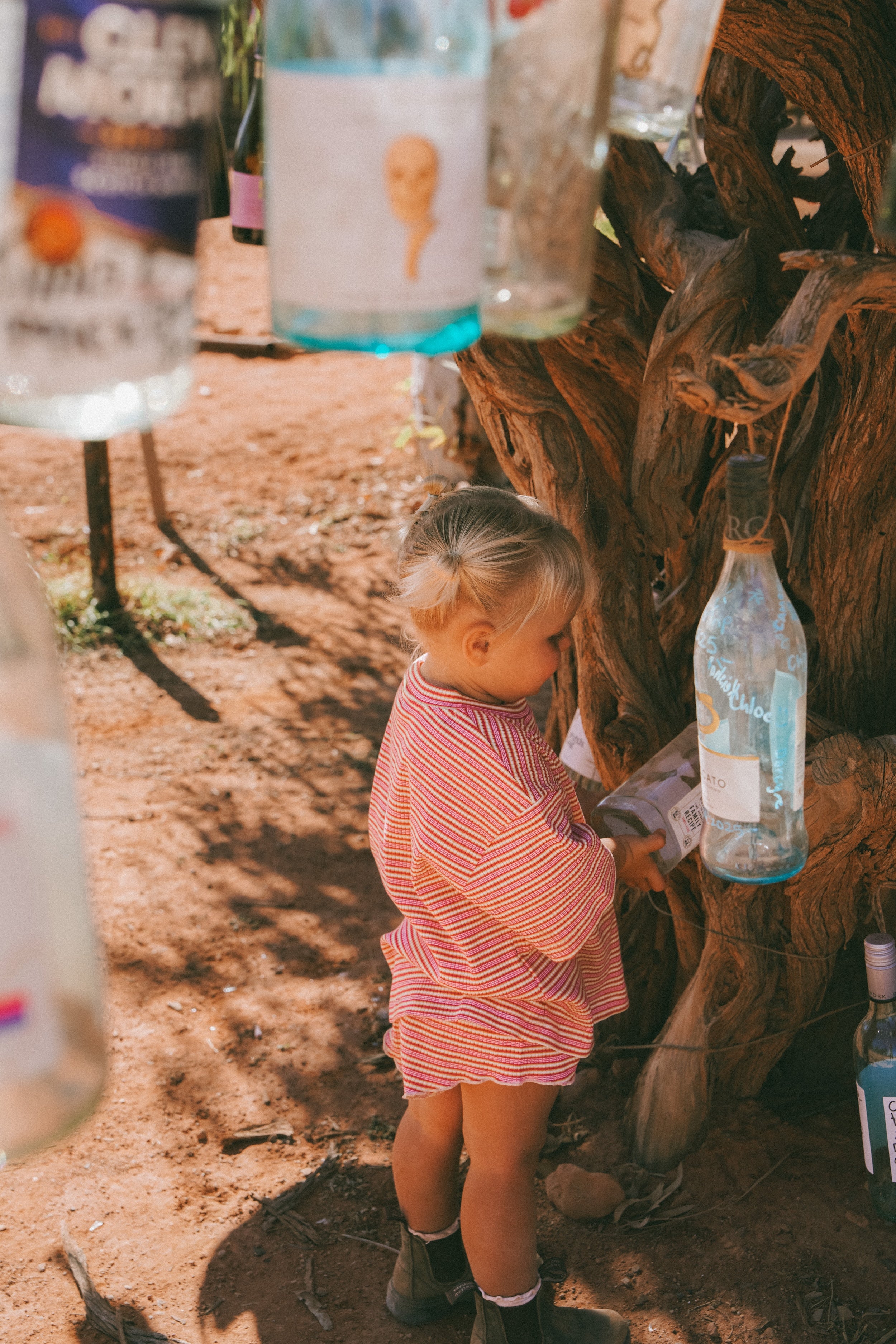 Basics Rib Set - Raspberry stripe
