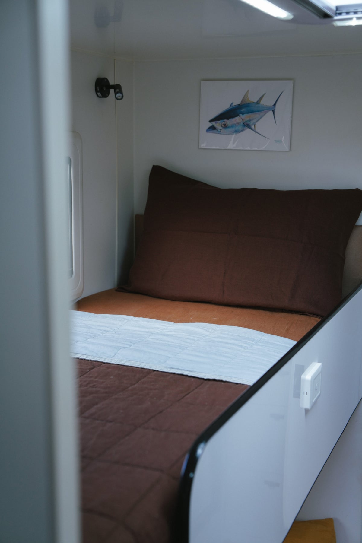 Pure Linen CARAVAN BUNK Fitted Sheet | Toffee