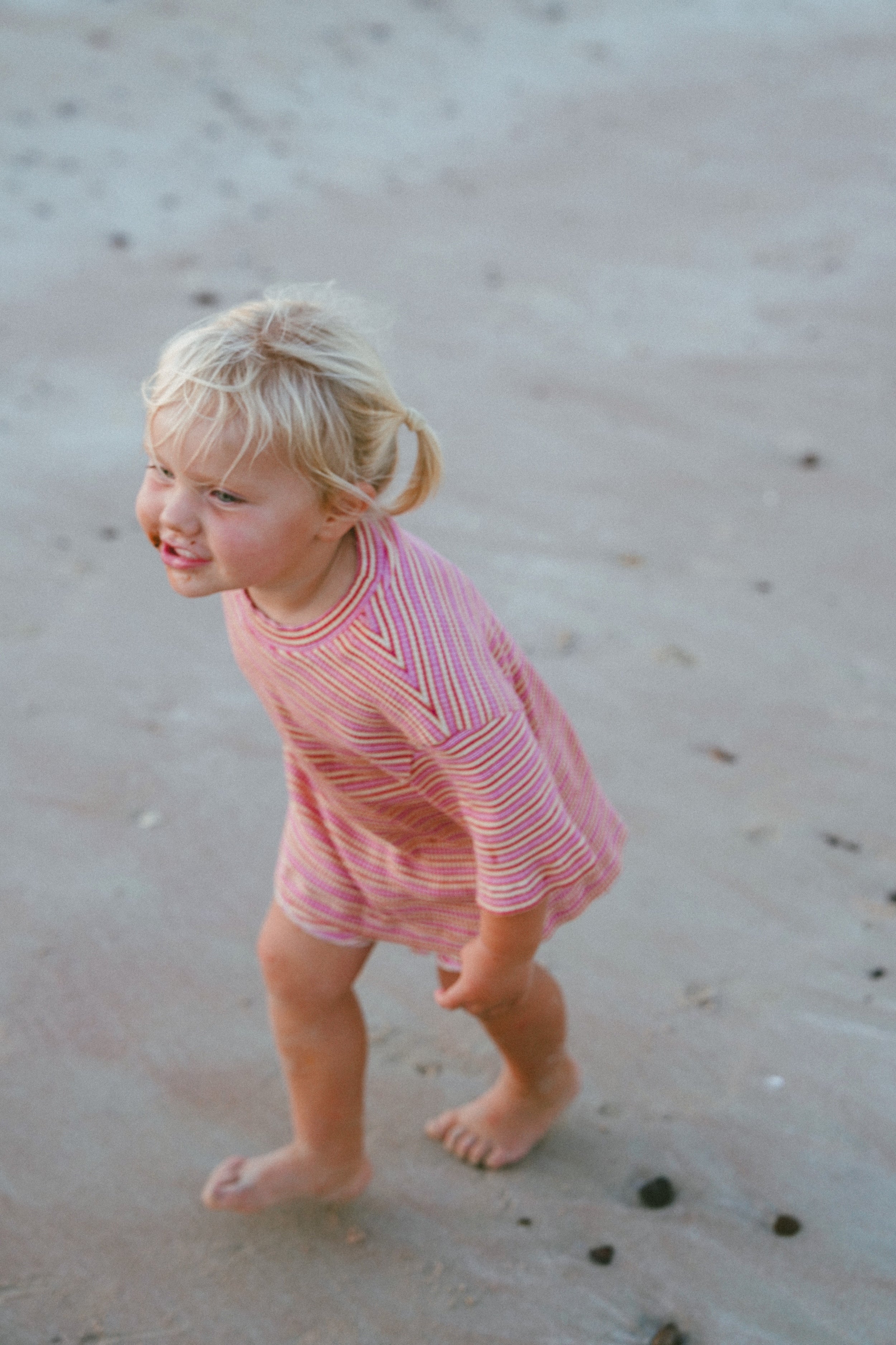 Basics Rib Set - Raspberry stripe