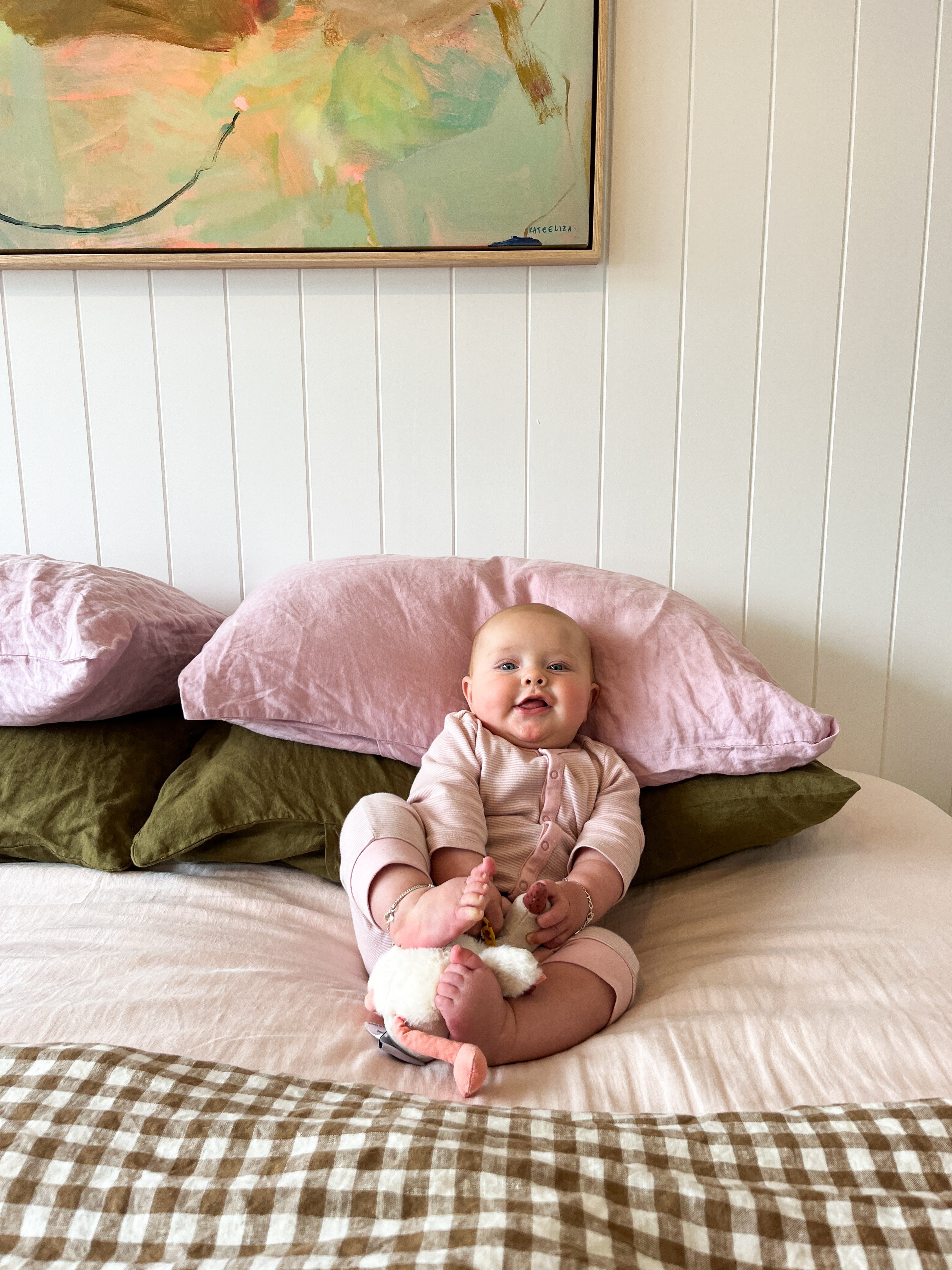 Olive Linen Pillow Slip