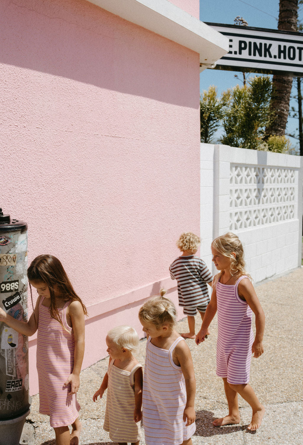 Bobbi Rib Dress - Lemonade stripe