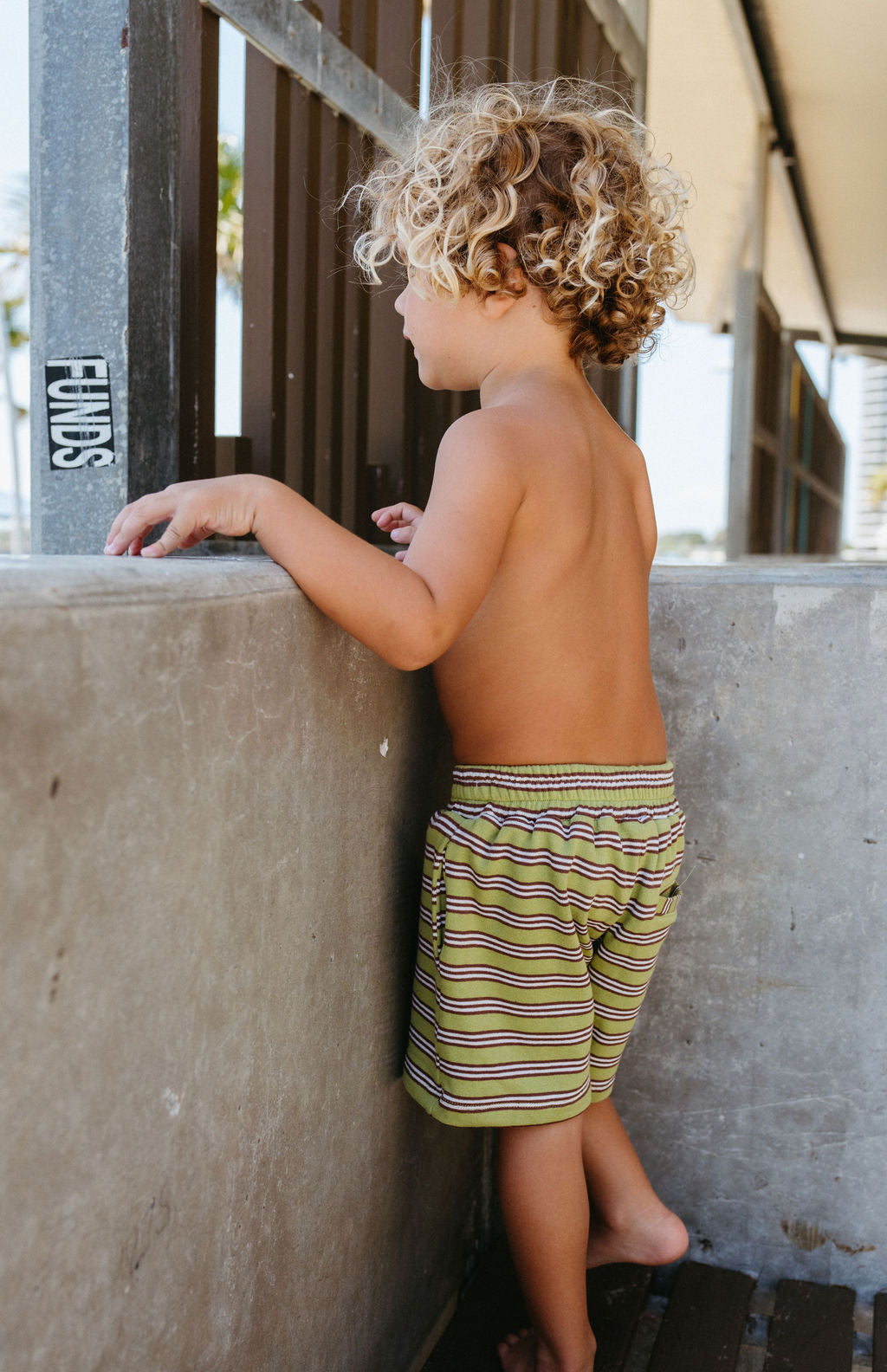 Rib Short - Bushland stripe