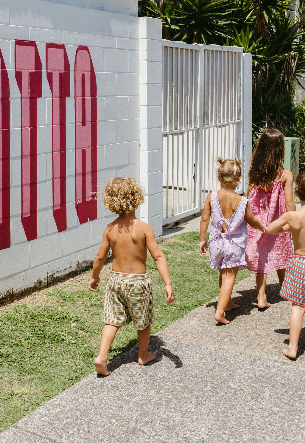 Rib Short - Bushland stripe