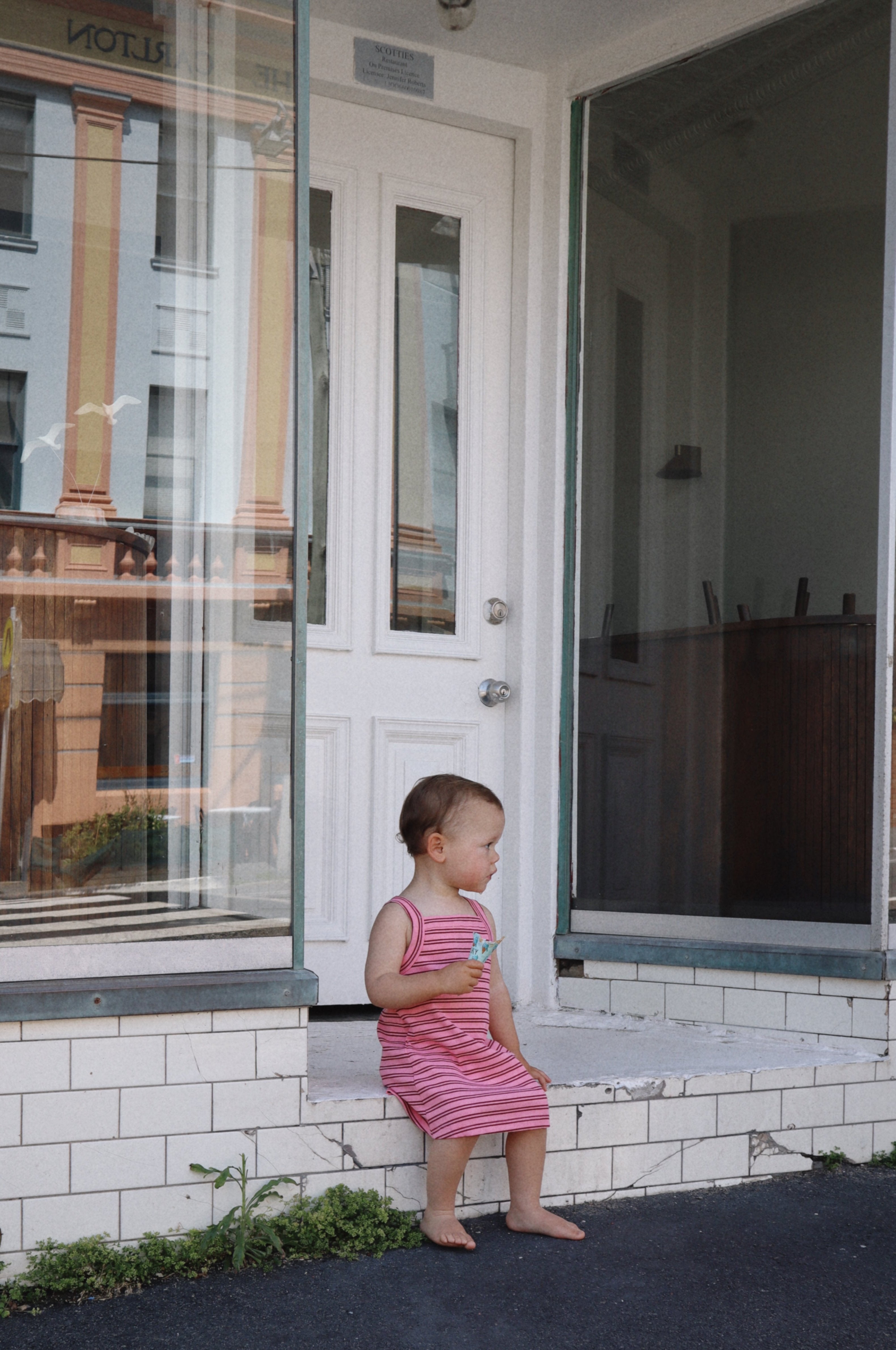 Bobbi Rib Dress - Pink and Red stripe