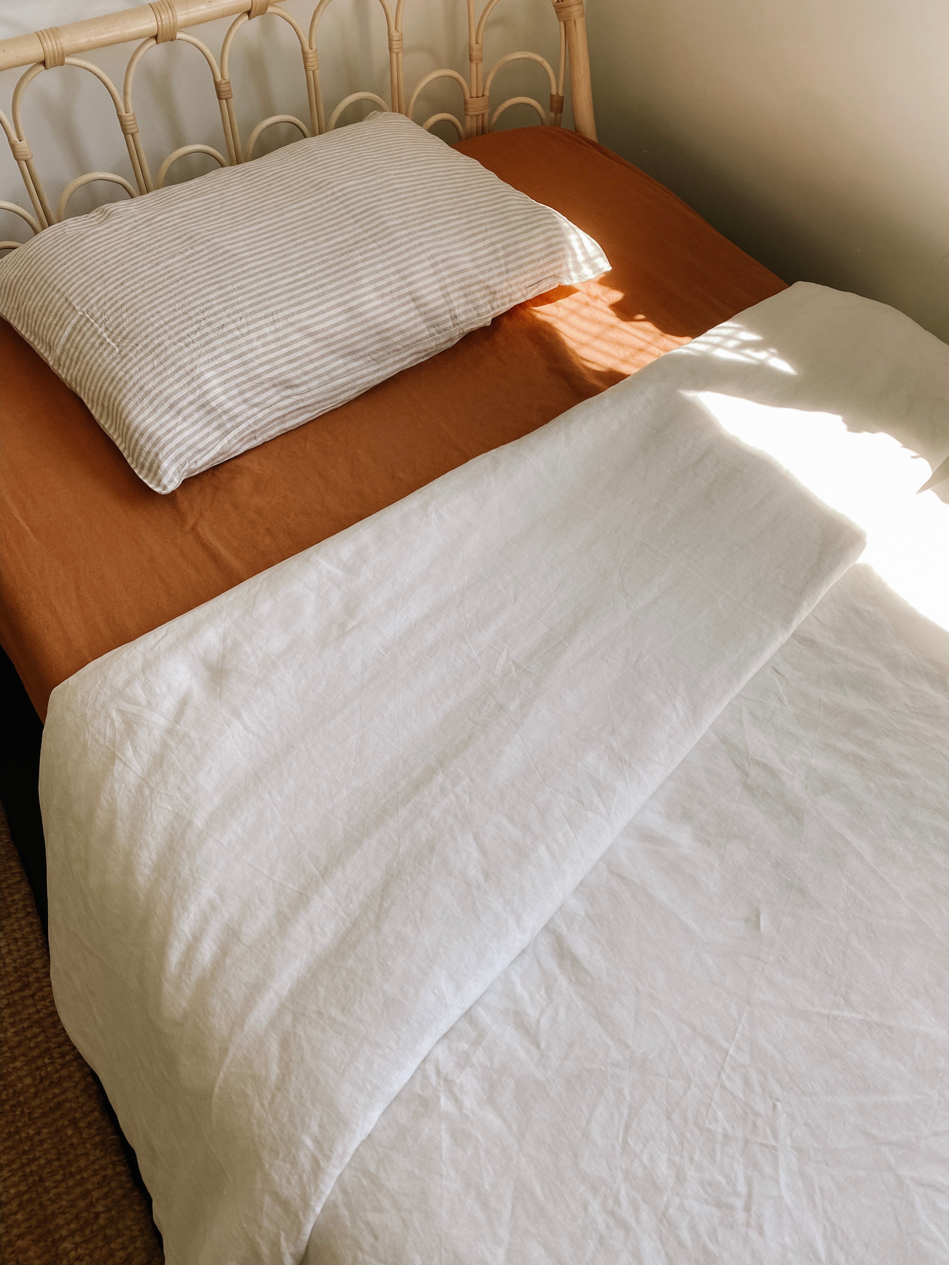 Pure Linen Duvet Cover | WHITE | S & KS