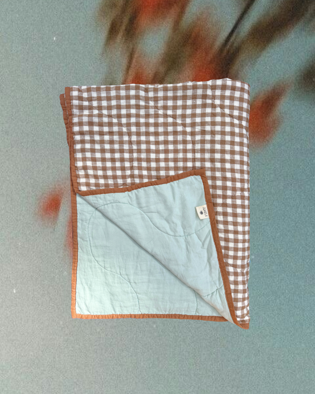 Pure Linen CARAVAN BUNK Quilt | Coco Gingham and Seamist