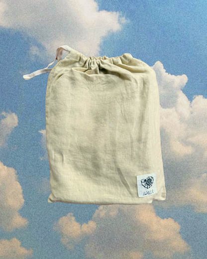 Pure Linen CARAVAN BUNK Fitted Sheet | Honeydew
