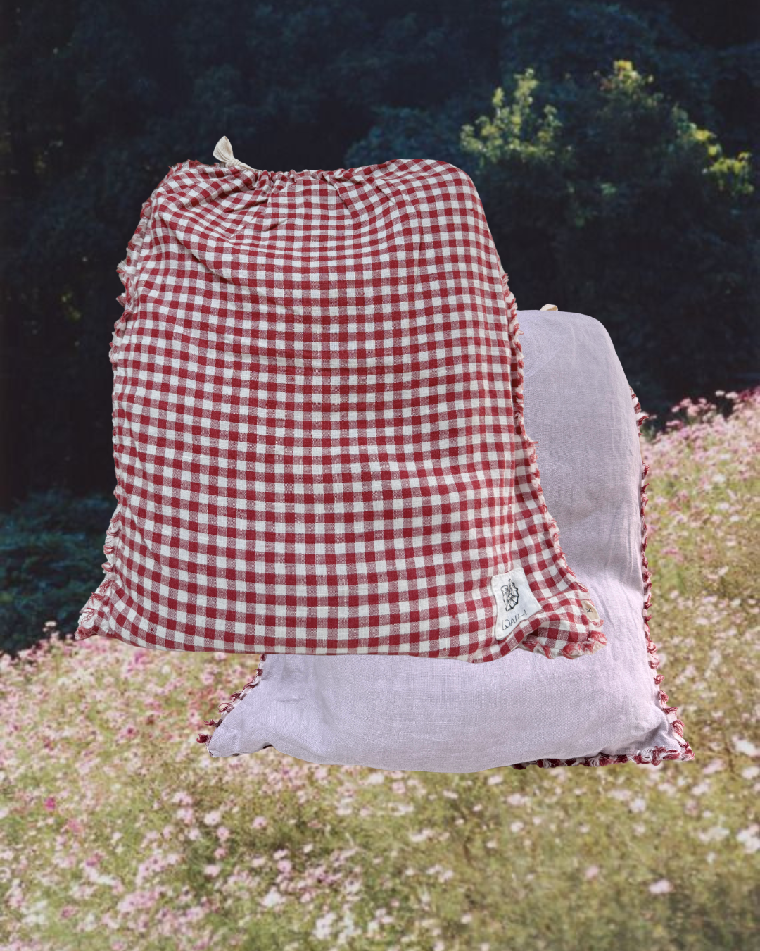 Pure Linen Quilt Cover | Mulberry and Orchid