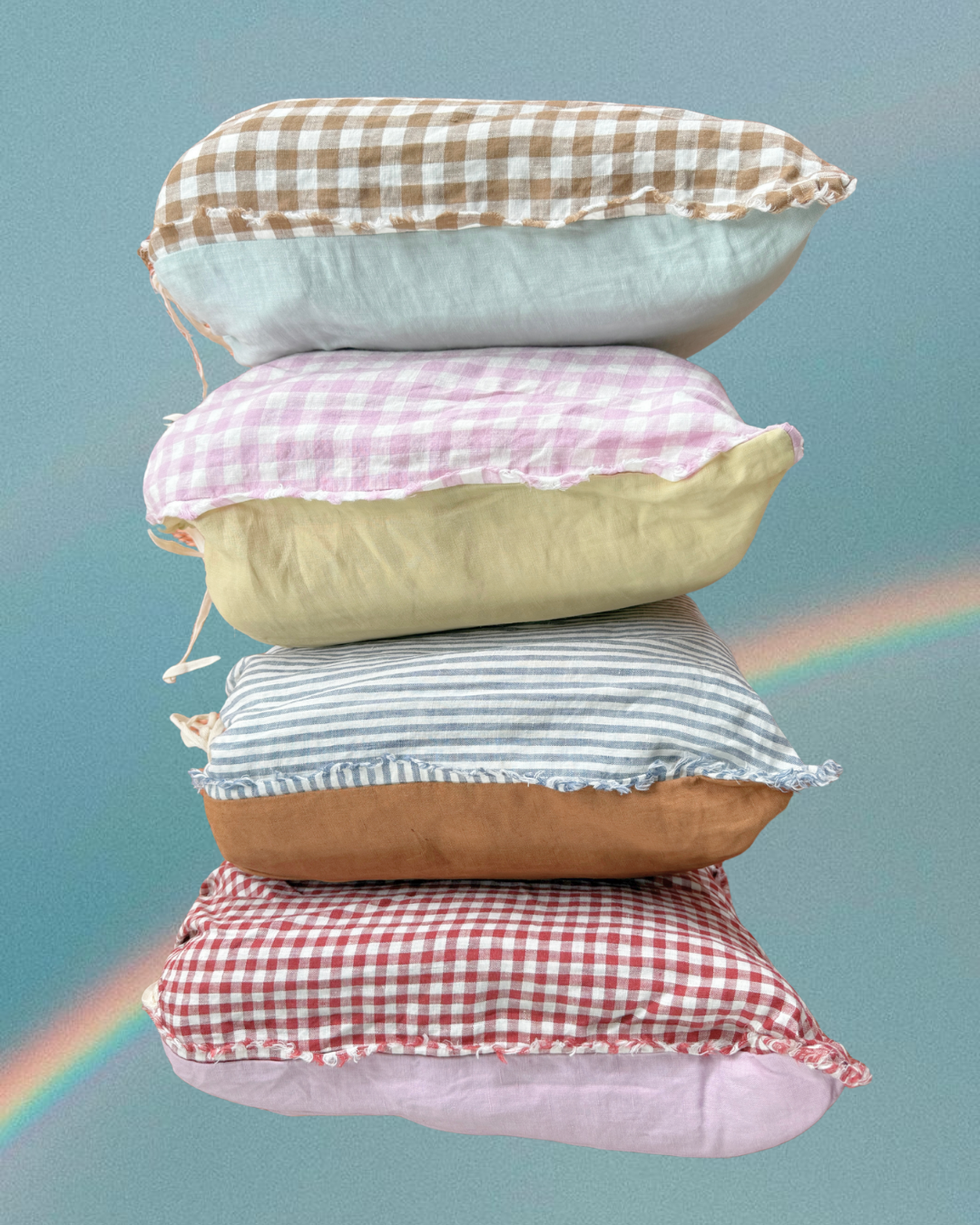 Pure Linen CARAVAN BUNK Quilt | Coco Gingham and Seamist