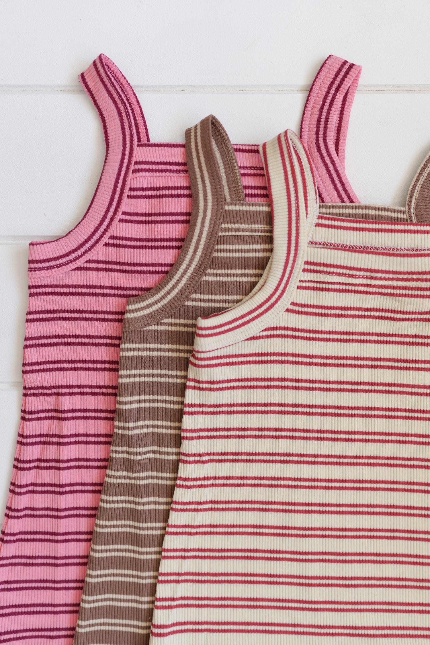 Bobbi Rib Dress - Red stripe