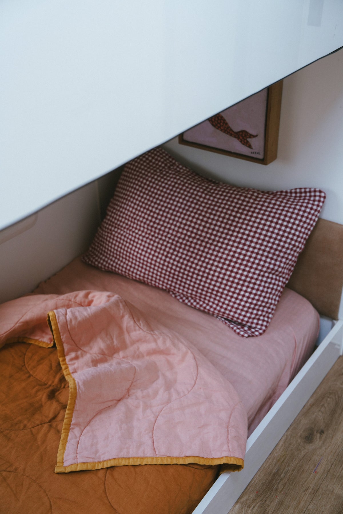 Pure Linen CARAVAN BUNK Fitted Sheet | Musk