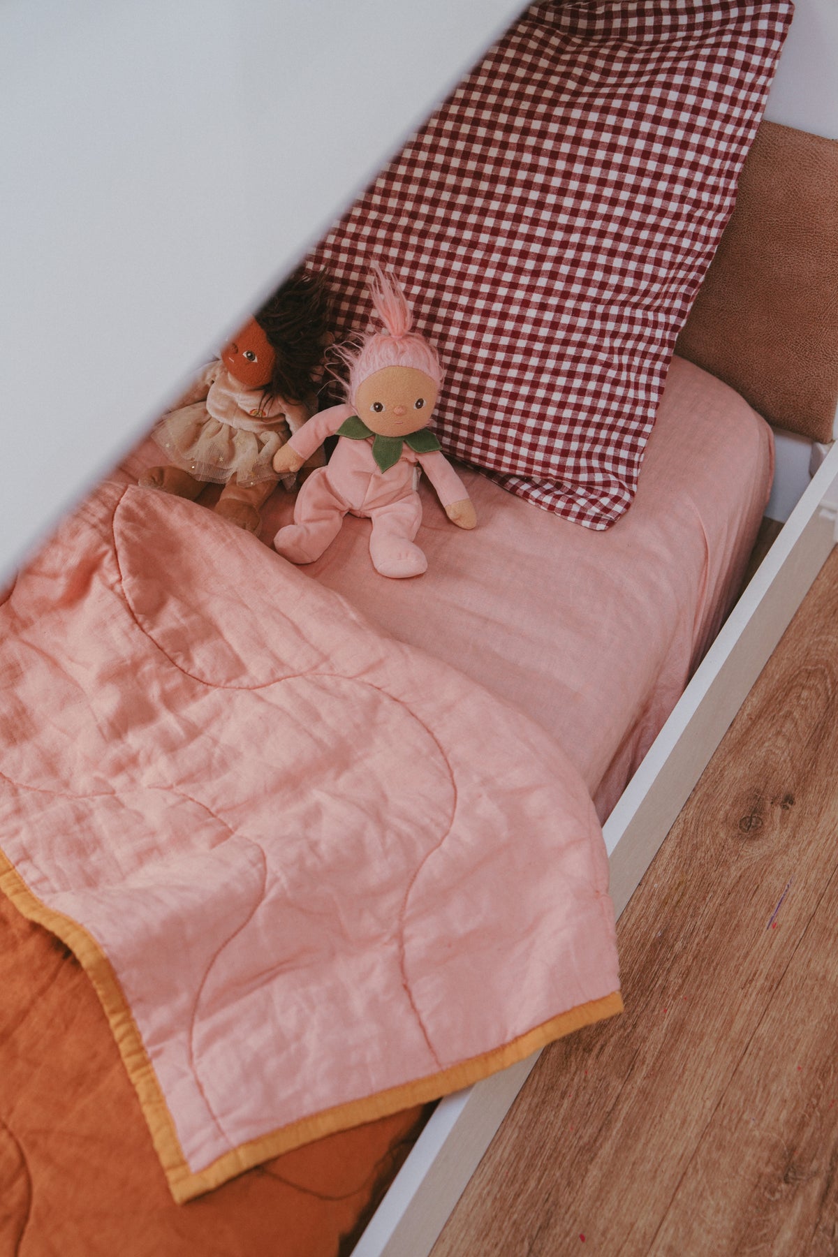 Pure Linen CARAVAN BUNK Quilt | Musk and Clay