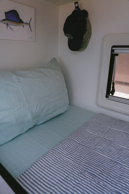 Pure Linen CARAVAN BUNK Fitted Sheet | Seamist