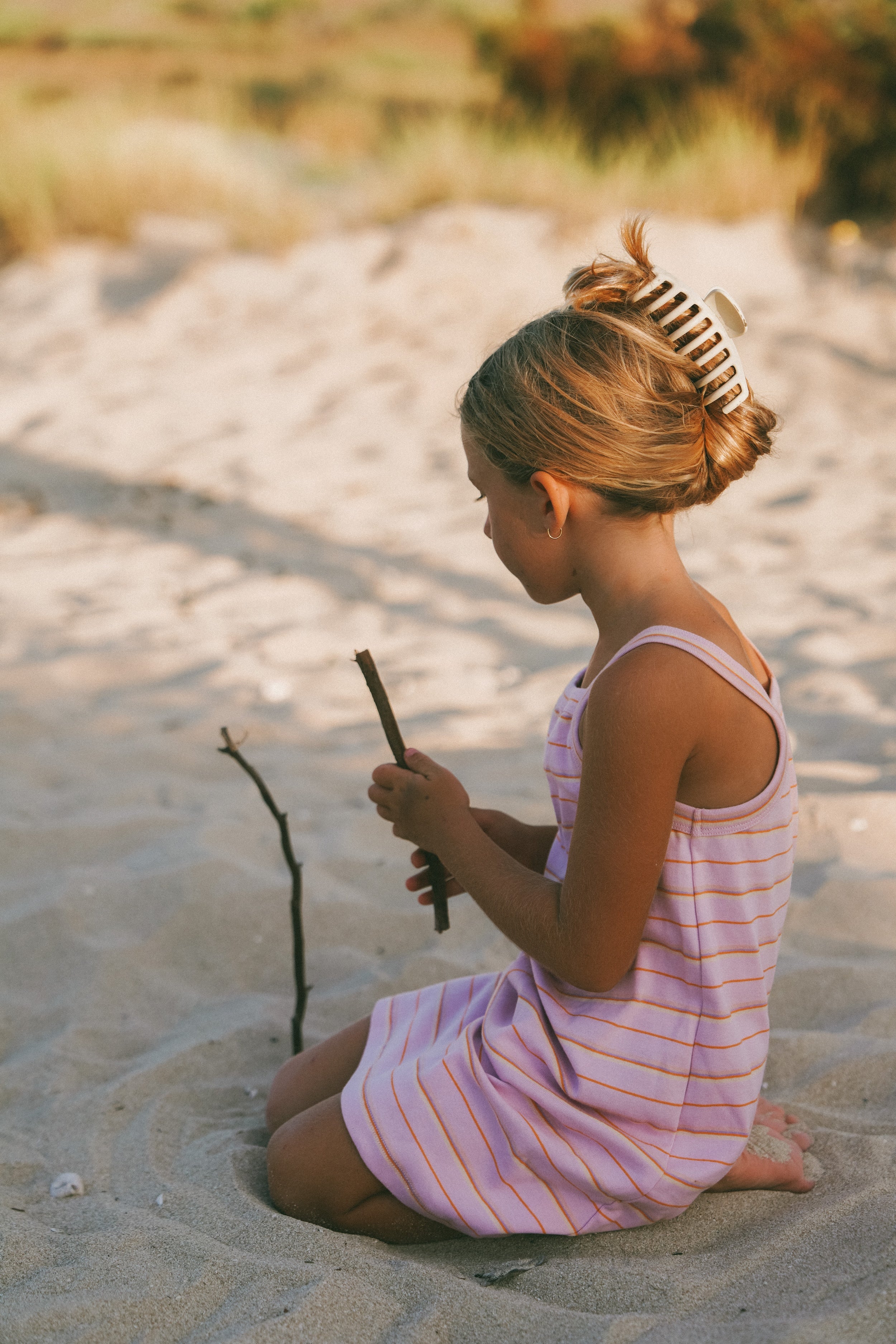 Bobbi Rib Dress - Twilight stripe