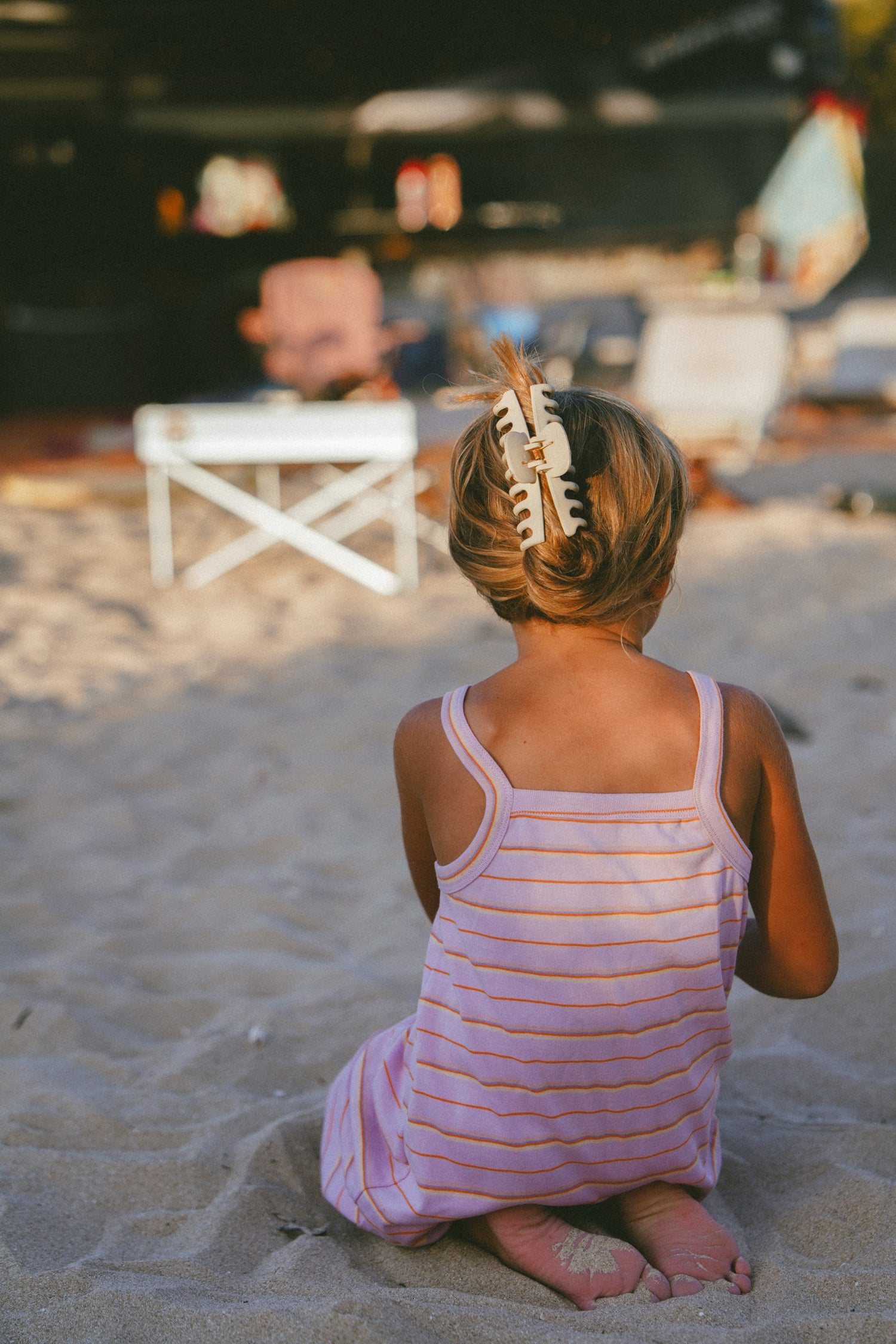 Bobbi Rib Dress - Twilight stripe