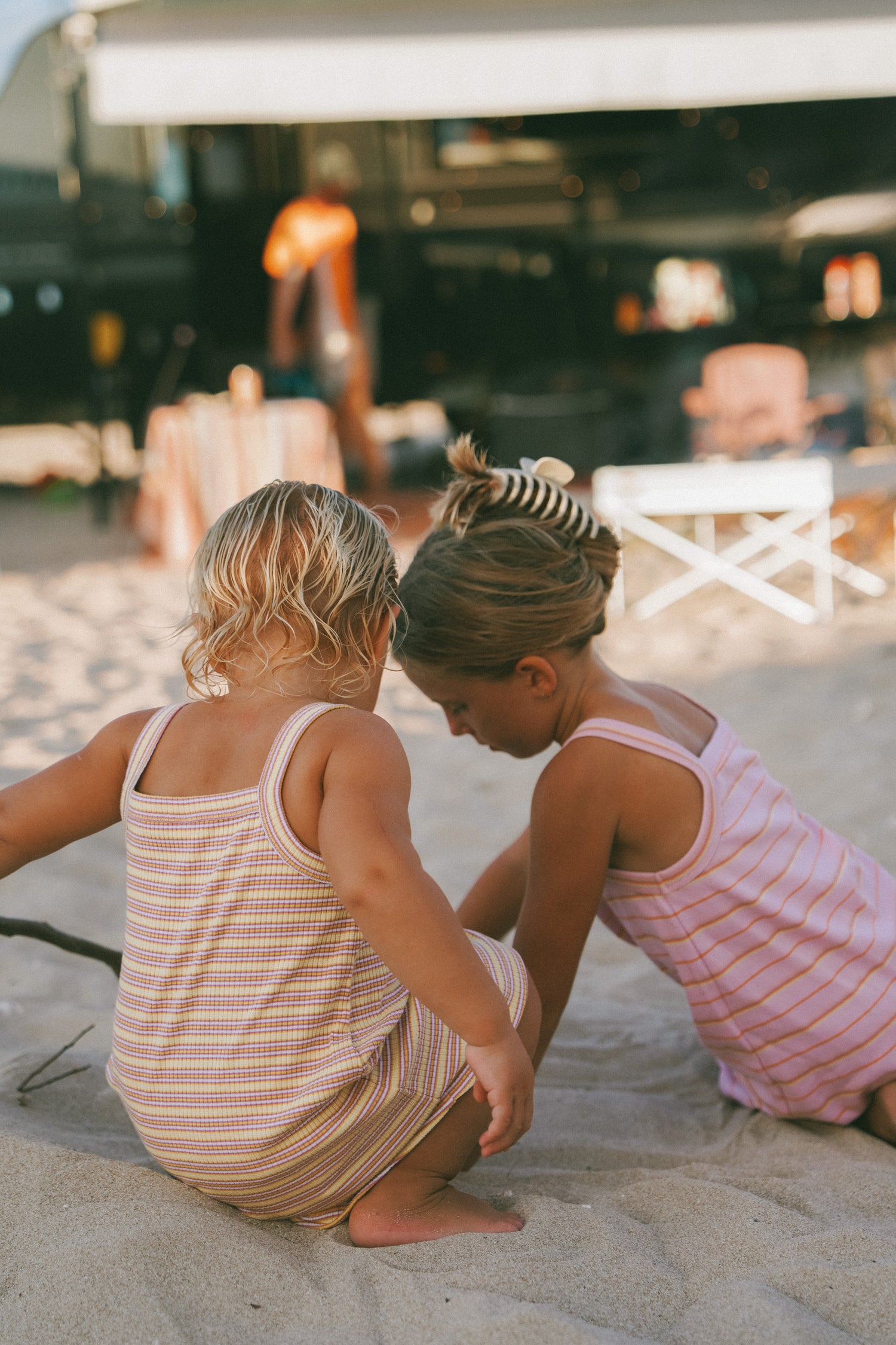 Bobbi Rib Dress - Lemonade stripe
