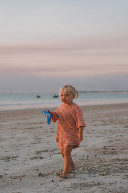 Basics Rib Set - Raspberry stripe