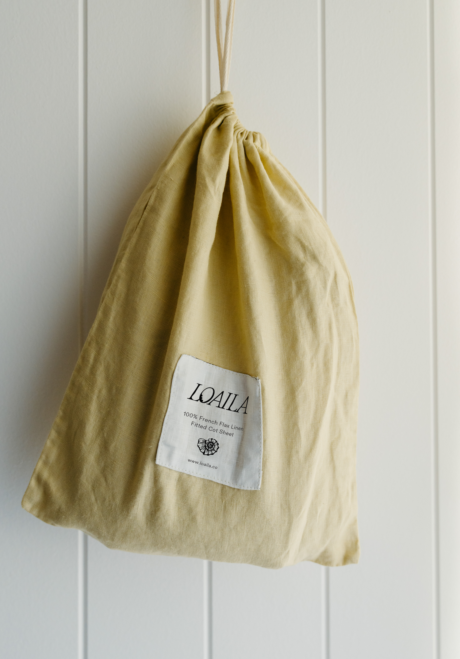 Honeydew Linen Cot Sheet