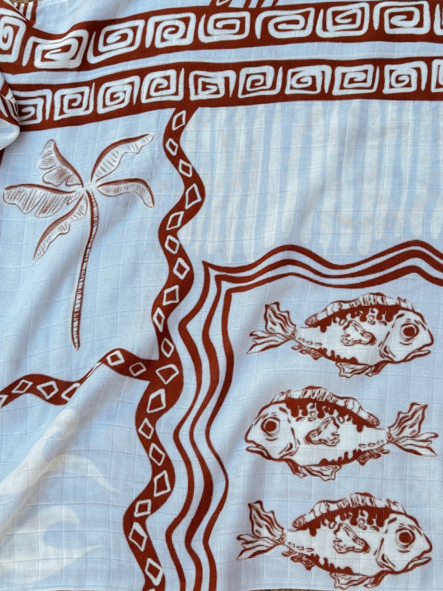 Island Fish Wrap (FAULTY PRINT) NO RETURNS