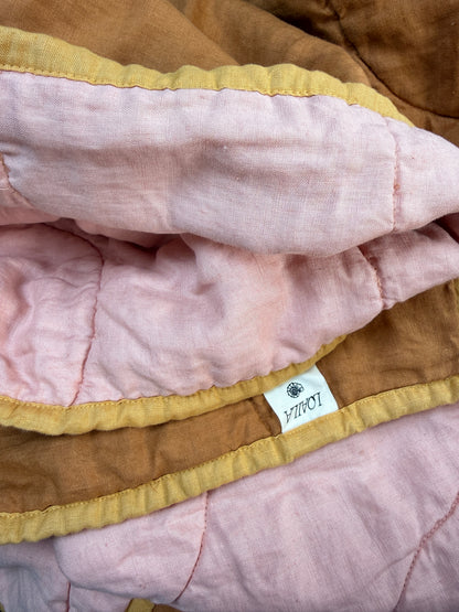 Pure Linen CARAVAN BUNK Quilt | Musk and Clay