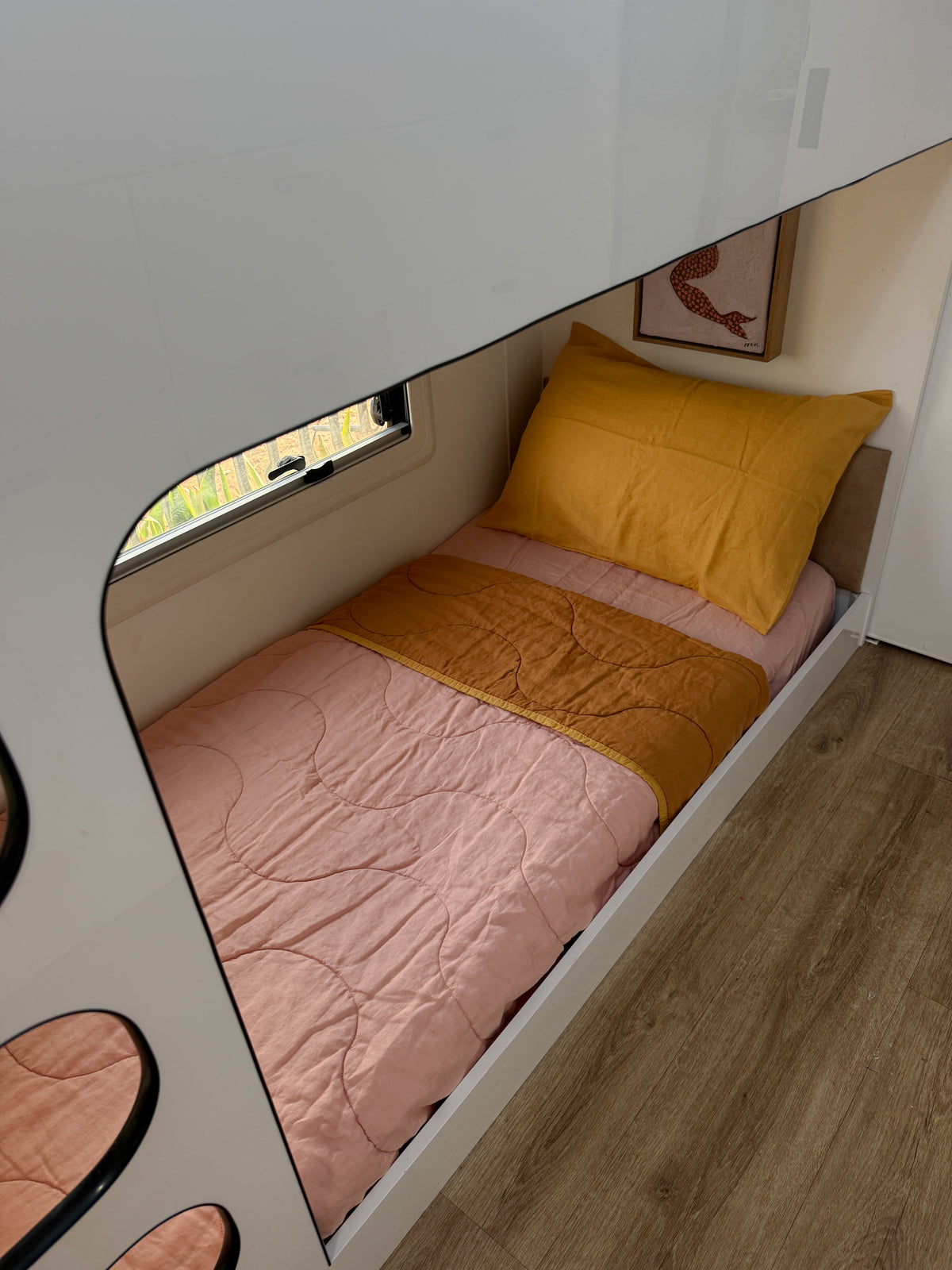 Pure Linen CARAVAN BUNK Quilt | Musk and Clay