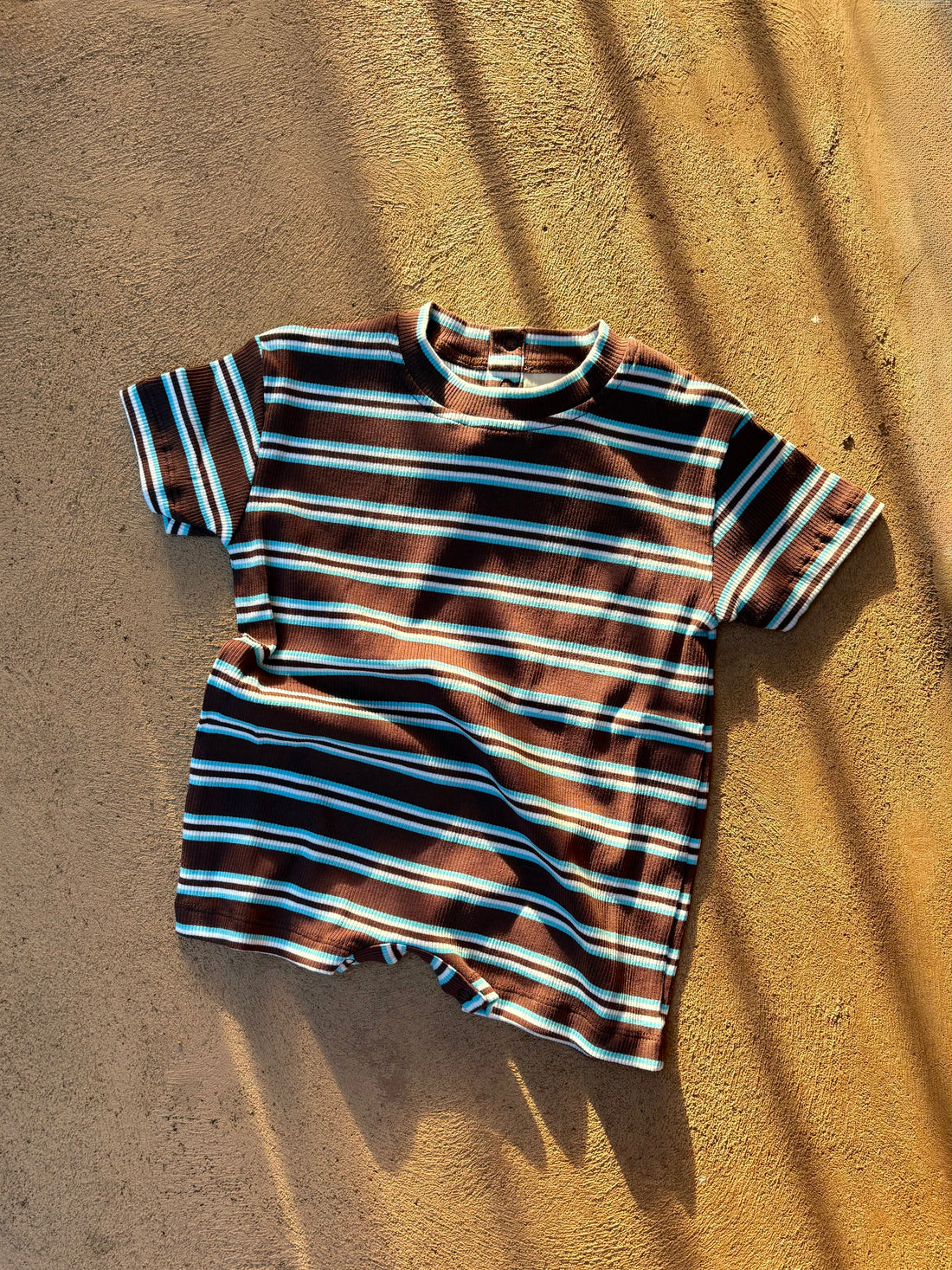 Rib Romper - Midnight tide stripe