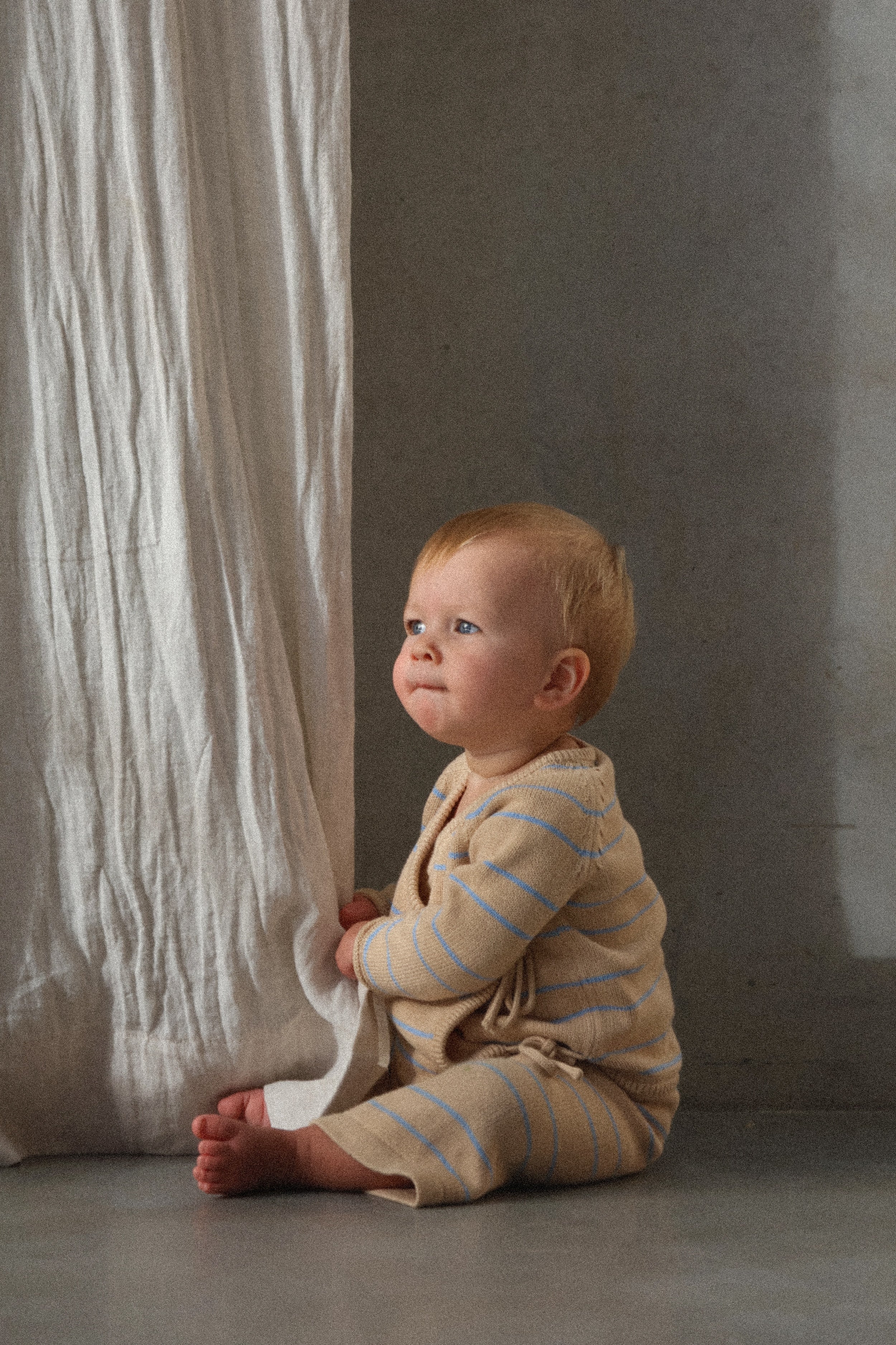 Essential Wrap Cardigan - blue stripe
