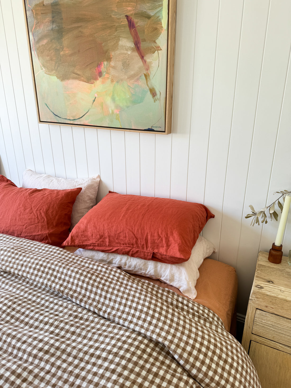 Burnt Ochre Linen Pillow Slip
