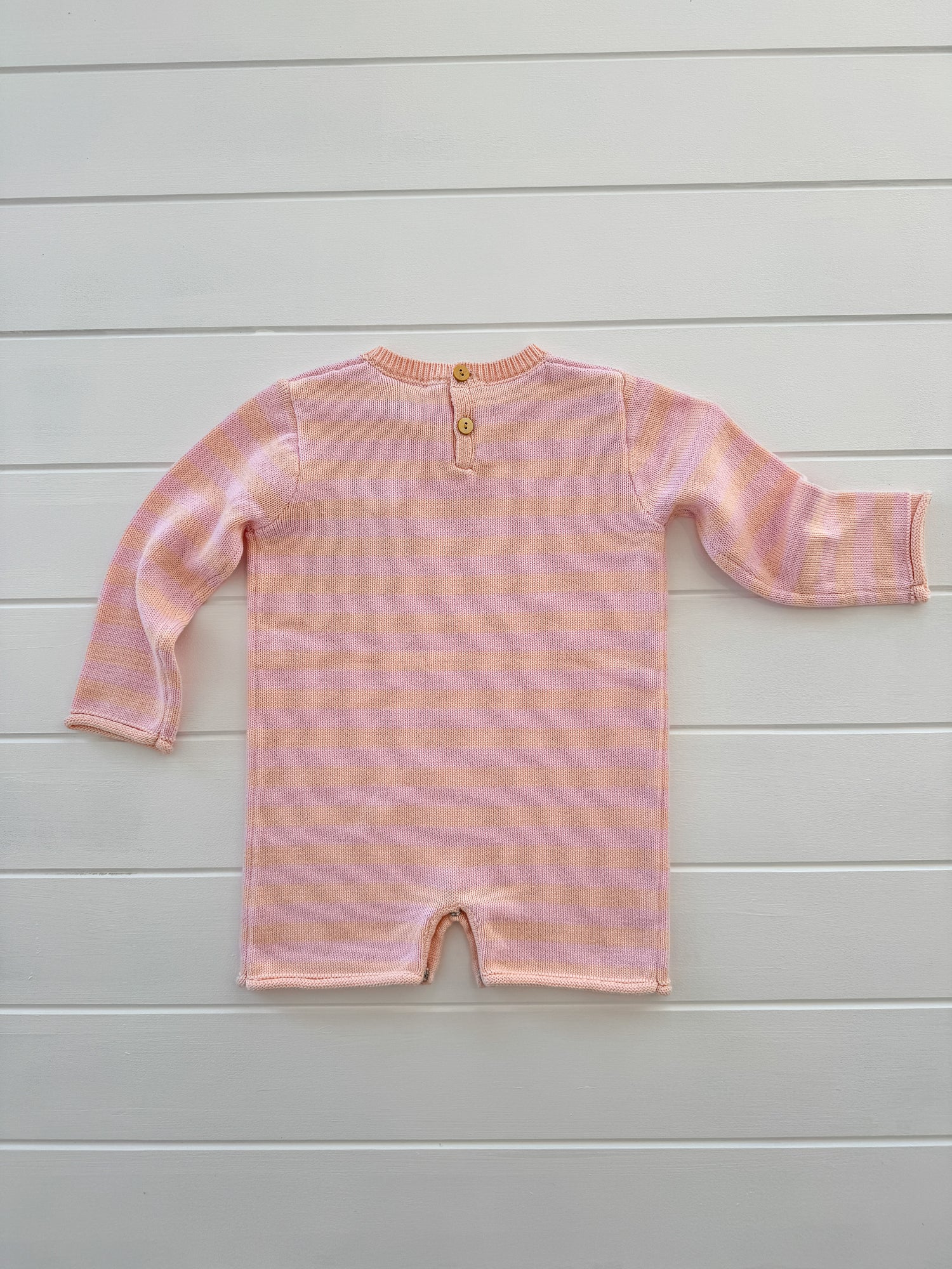 Staple Romper - pink and peach