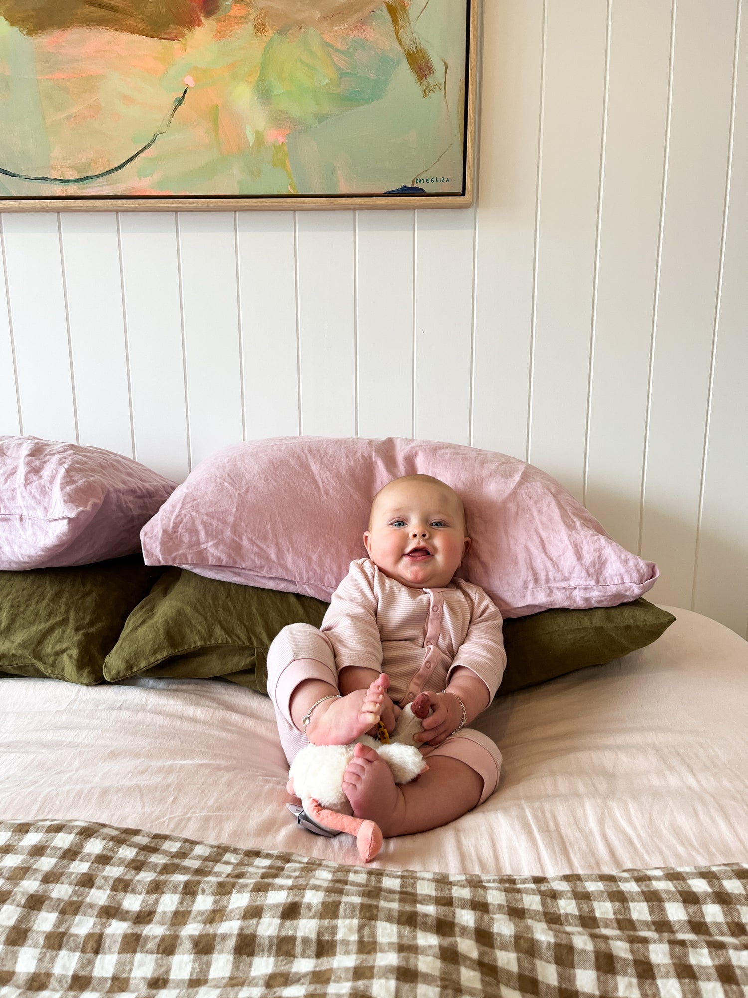 Olive Linen Pillow Slip