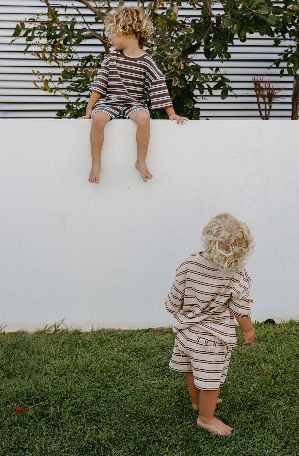 Basics Rib Set - Golden shore stripe