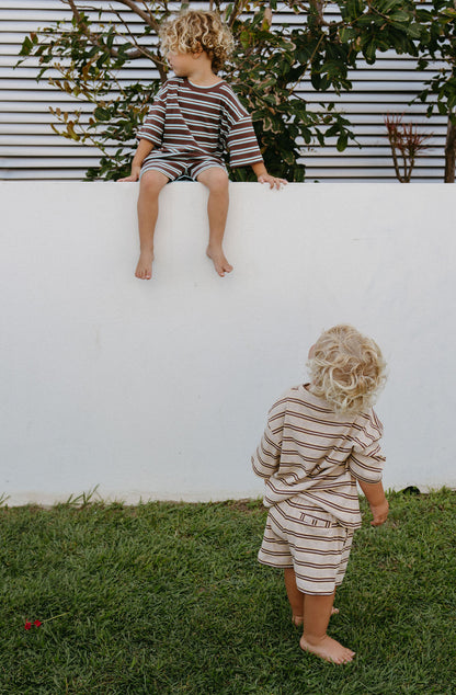 Basics Rib Set - Golden shore stripe