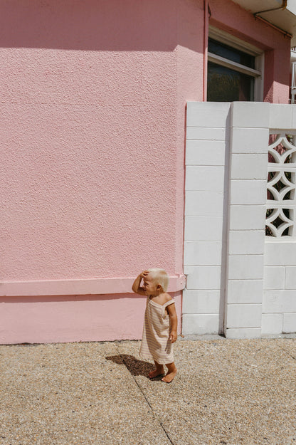 Bobbi Rib Dress - Lemonade stripe