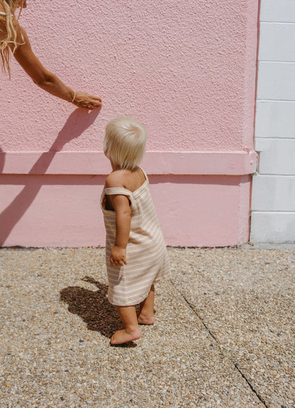 Bobbi Rib Dress - Lemonade stripe