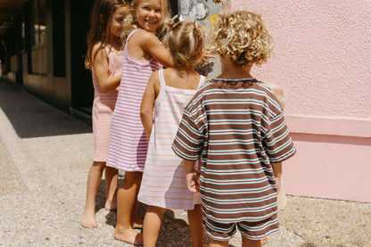 Basics Rib Set - Midnight tide stripe