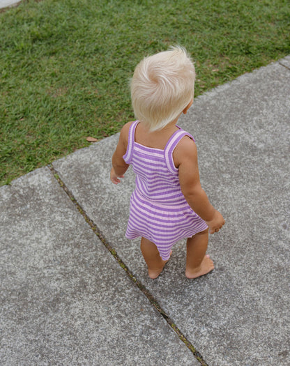 Cleo Rib Set - Orchid stripe