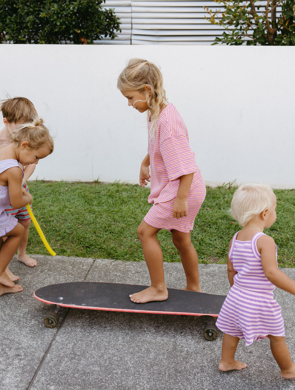 Cleo Rib Set - Orchid stripe