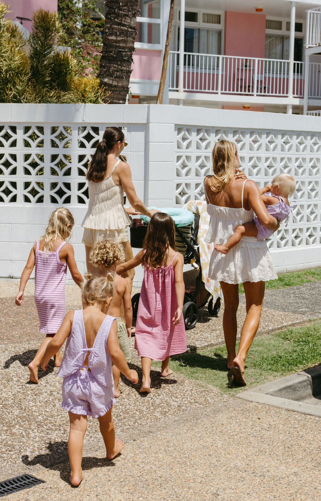 Daisy Set - Lilac gingham stripe