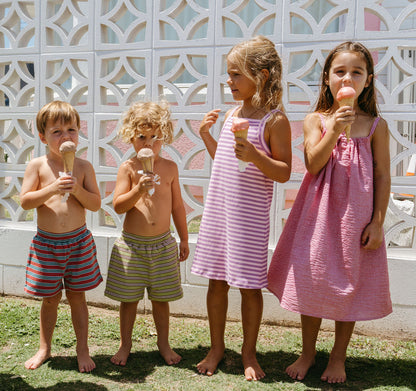 Zulu Dress - Berry stripe