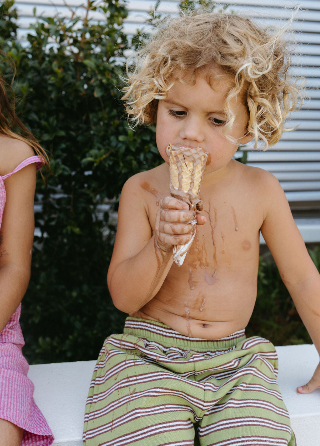 Rib Short - Bushland stripe