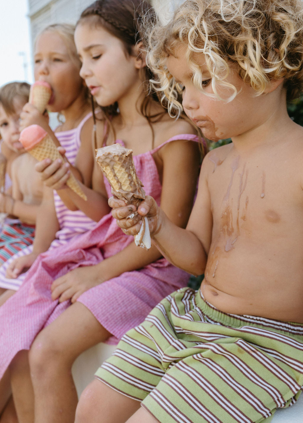 Rib Short - Bushland stripe