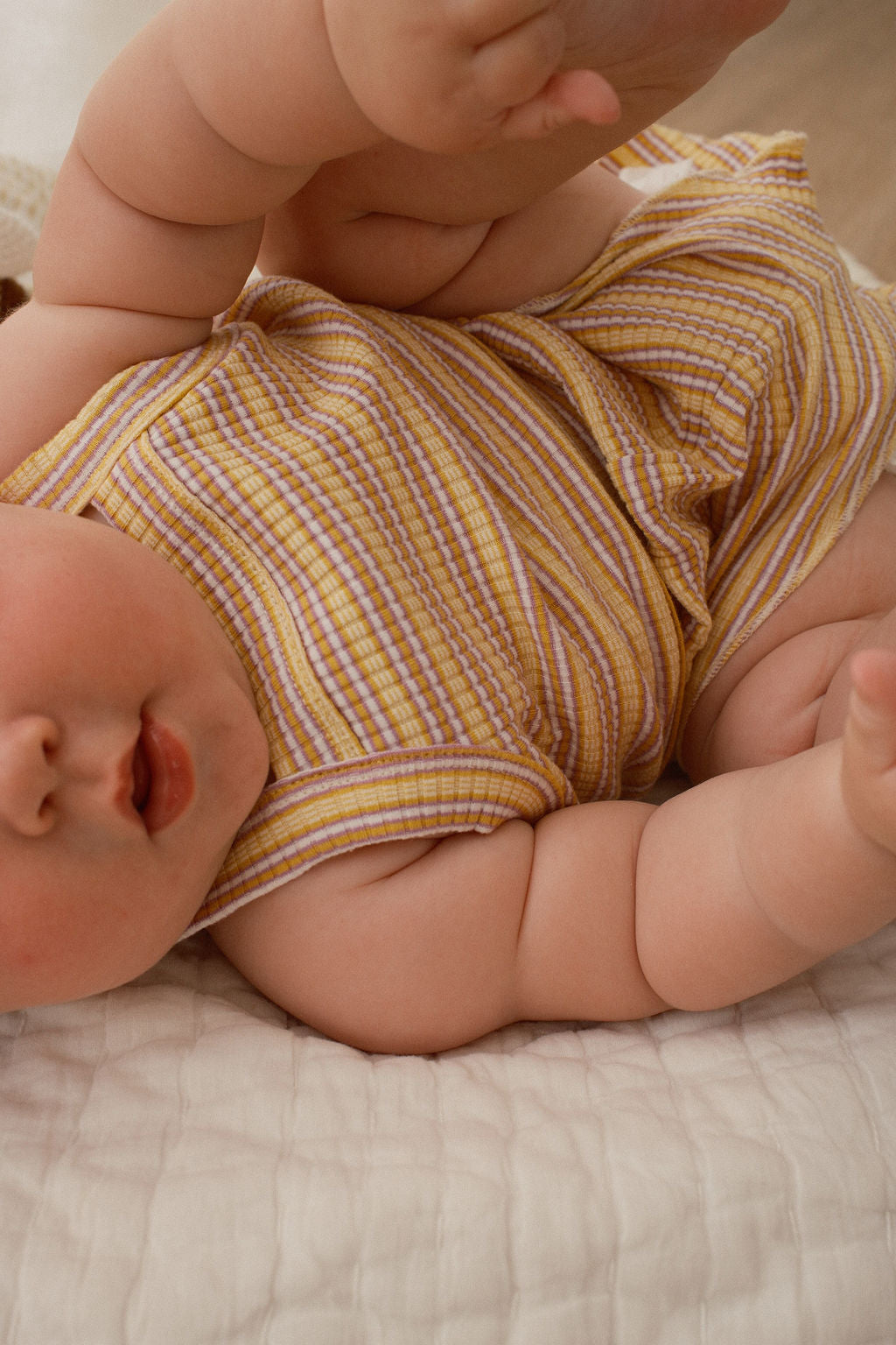 Cleo Rib Set - Lemonade stripe