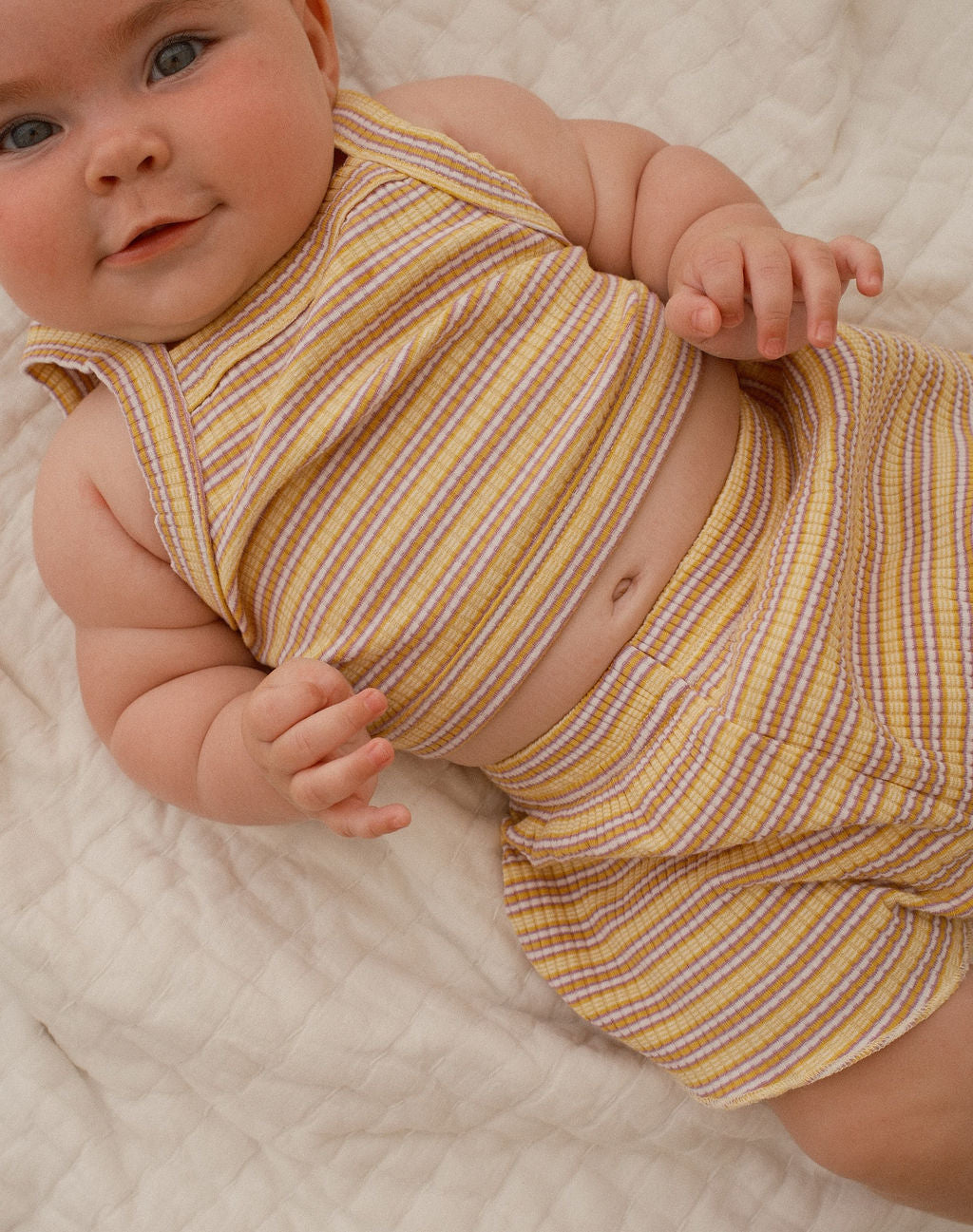 Cleo Rib Set - Lemonade stripe
