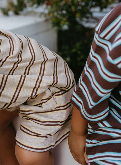 Basics Rib Set - Golden shore stripe