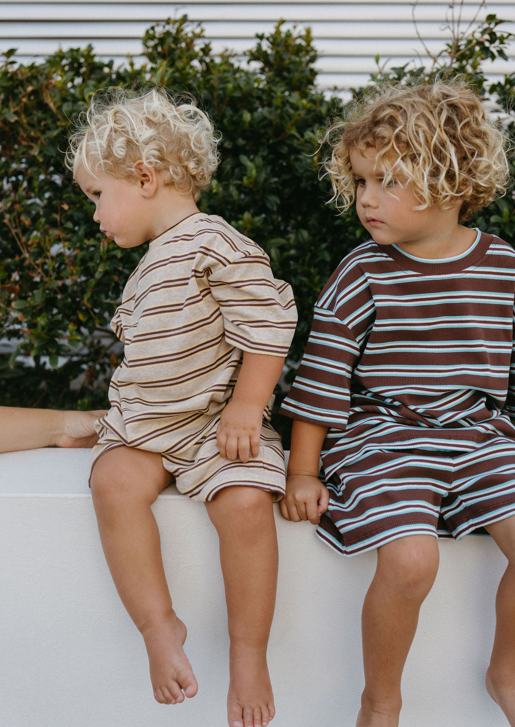 Basics Rib Set - Golden shore stripe