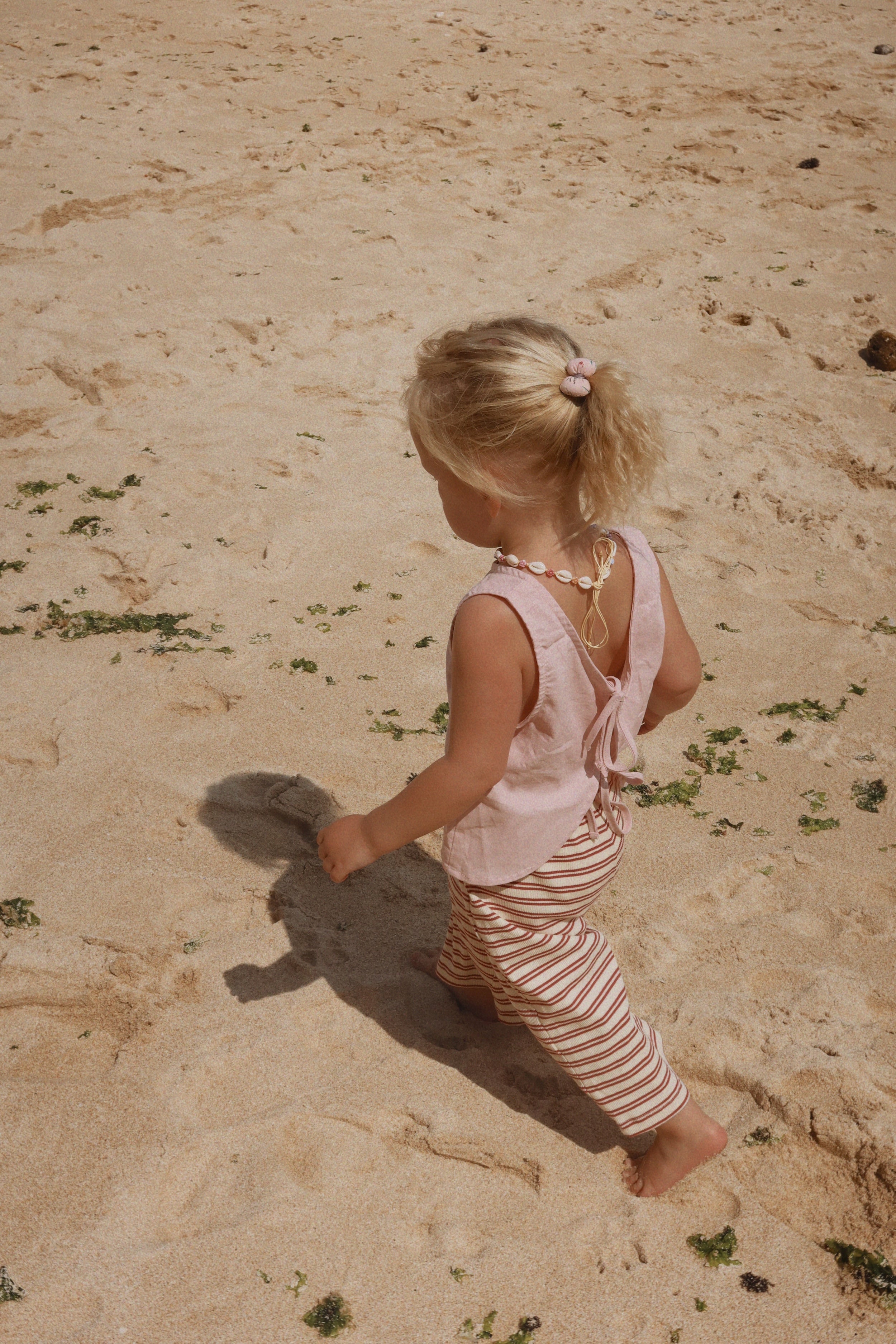 Daisy Tie Top - Mushroom pink