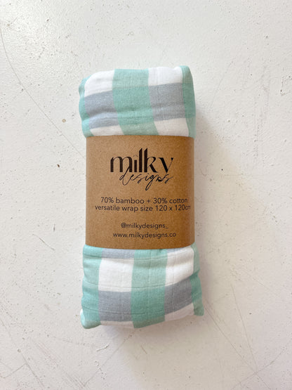Seamist Gingham Wrap  | Final Few