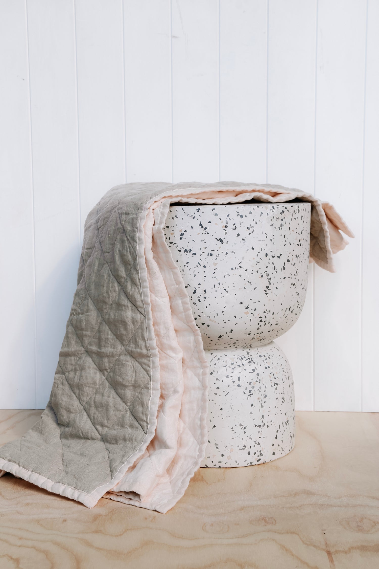 Apricot / Natural - Cot Quilt (without bag)