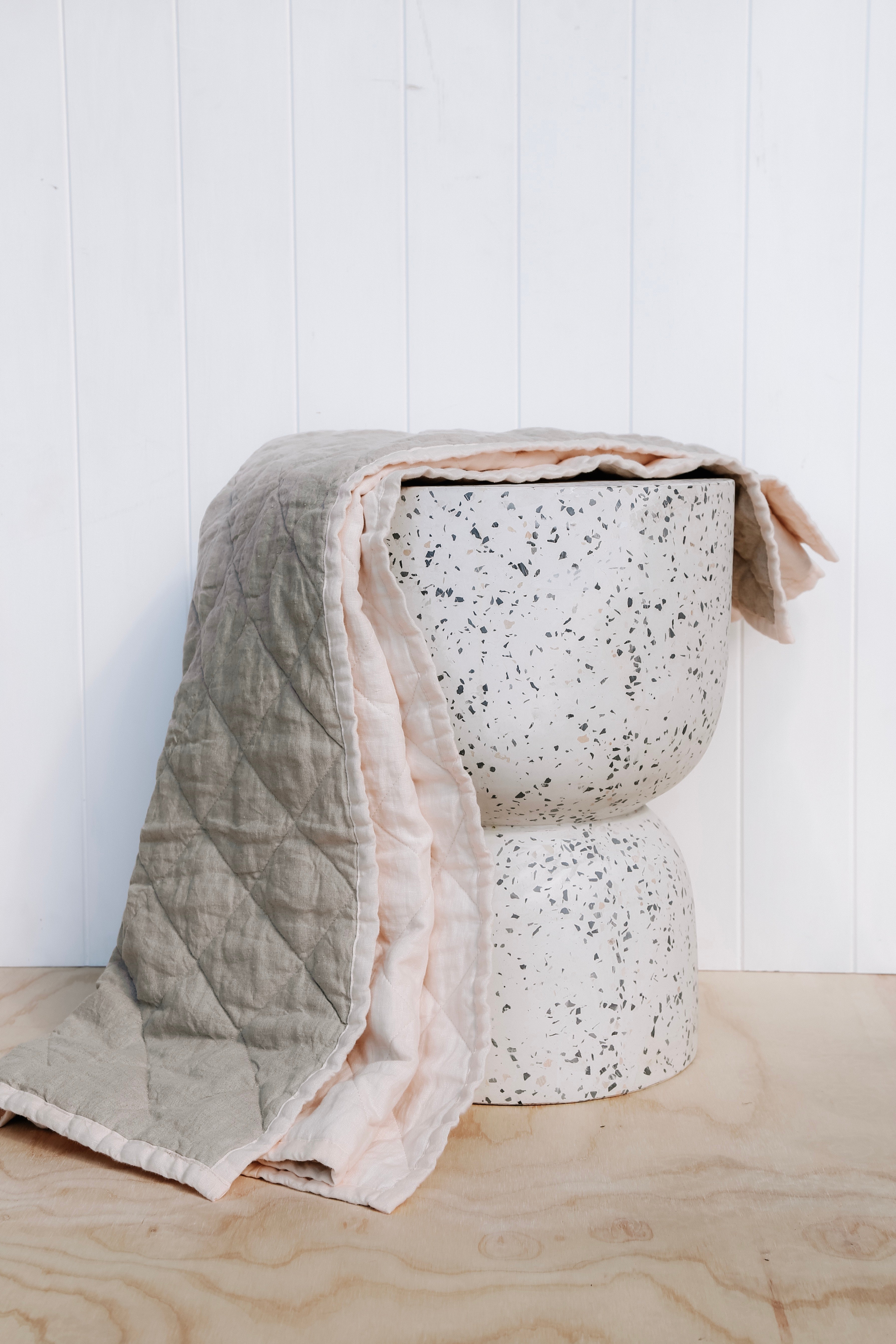 Apricot / Natural - Cot Quilt (without bag)